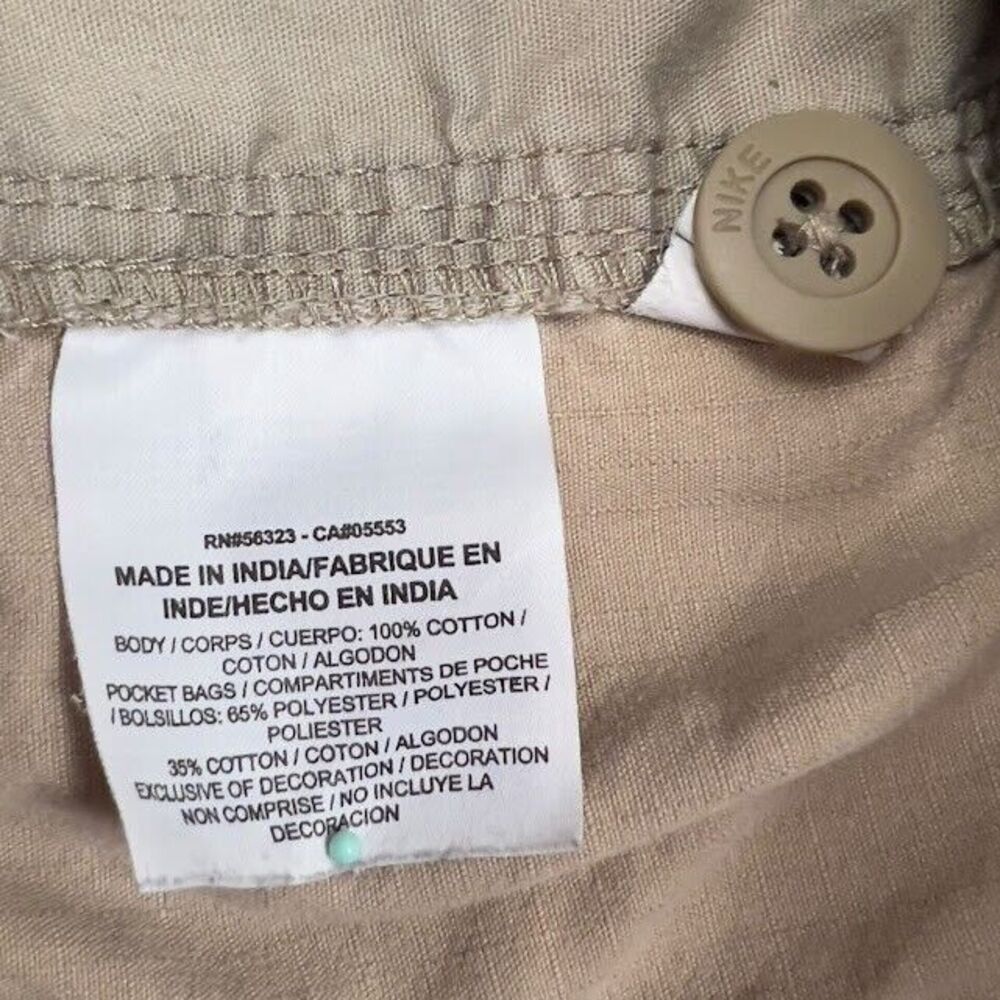 Nike Ripstop Cargo Shorts 10" Mens Size 36 Tan Outdoor Streetwear Skater READ - Picture 6 of 11